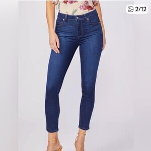 PAIGE Dark Blue Hoxton High Rise Ultra Skinny Jeans